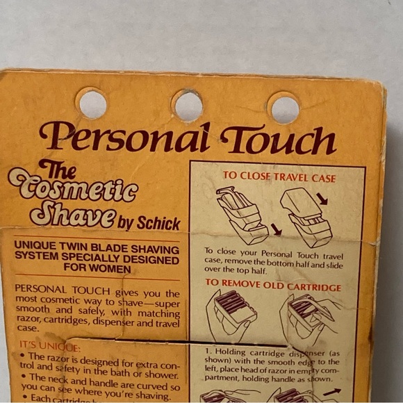 VTG SCHICK Personal Touch Tortoiseshell Shaver Razor Handle Blades  & Case - Picture 6 of 6
